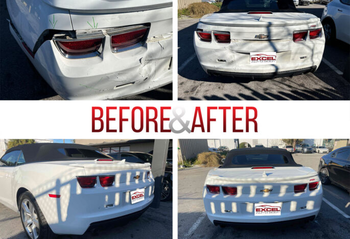 Before/After. 2012 Chevrolet Camaro Repair