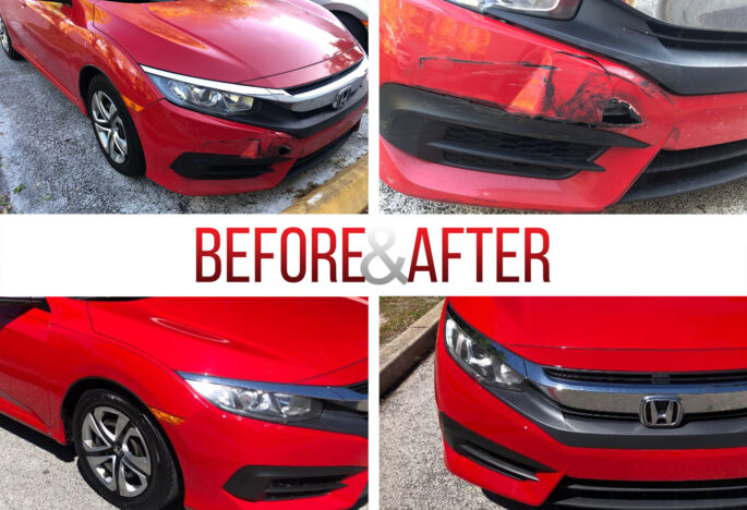 Before/After. 2016 Honda Civic Repair
