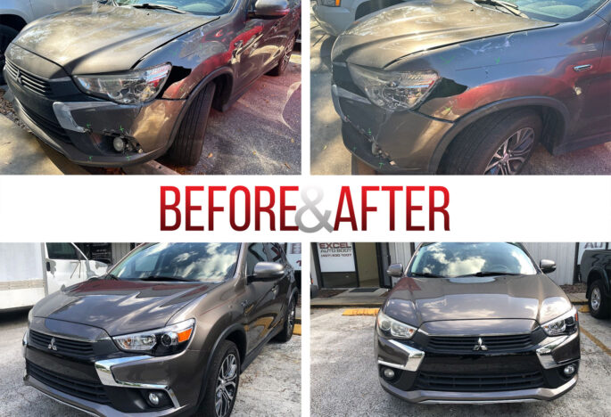 Before/After. 2017 Mitsubishi Outlander
