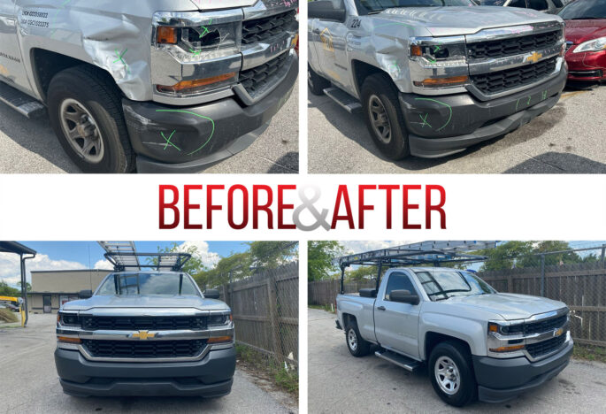 Before/After. 2017 Chevrolet Silverado 1500