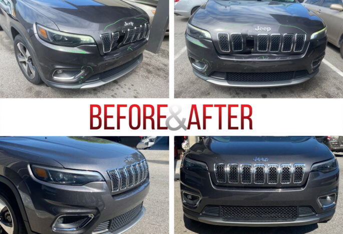 Before/After. 2019 Jeep Cherokee