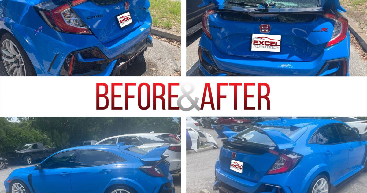 Before/After 2021 Honda Civic Auto Body Repair