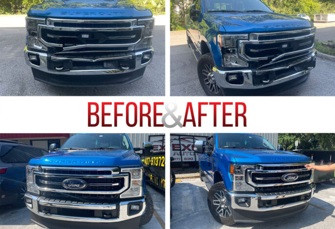 Before/After. 2020 Ford Super Duty F-250