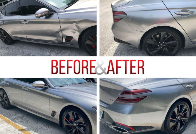 Before/After. 2023 Genesis G70