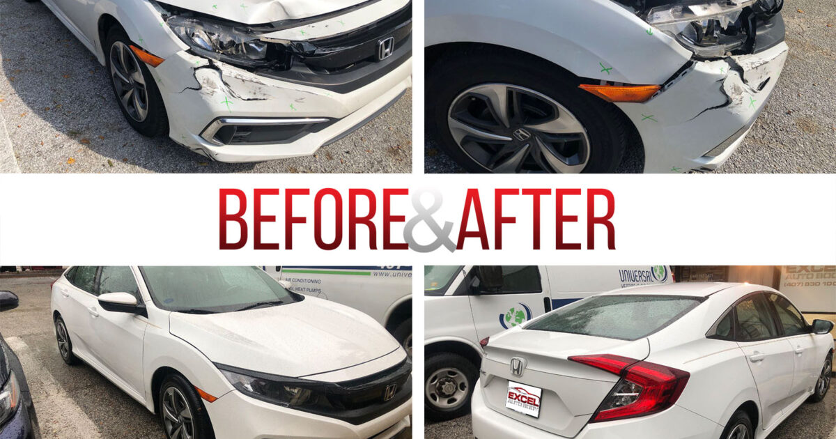 Before/After 2019 Honda Civic Auto Body Repair